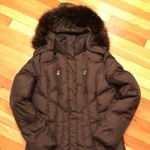 Andrew Marc down coat with removable hood sz small